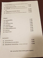 Gaststätte Tannenhof menu