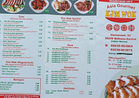 Kim Wok Asia Gourmet menu