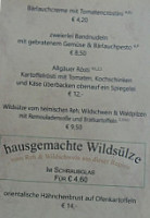 Zum Dorfkrug menu