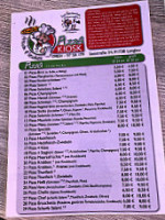 Pizza Kiosk menu