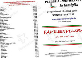 Solms, Lahn-dill-kreis, Pizzeria La Famiglia menu