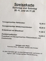 Bergblick menu