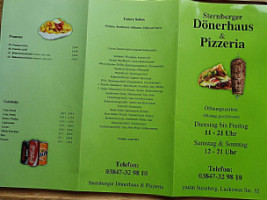 Sternberger Dönerhaus Und Pizzeria menu