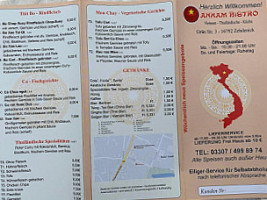 Annam Bistro menu