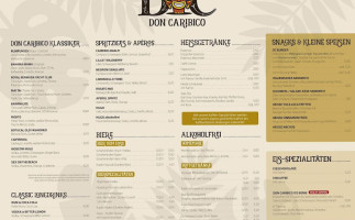 Don Caribico menu
