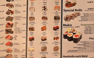 Sushi Samurai menu