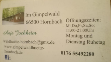Gimpelwaldhütte menu
