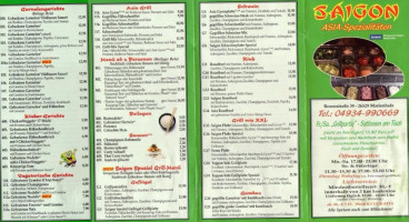 Saigon Marienhafe menu