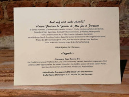 Weinhof Voosen Restaurant & Winebar menu