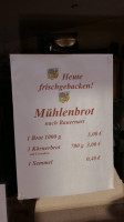 Café Und Gaststätte Zur Mühle menu