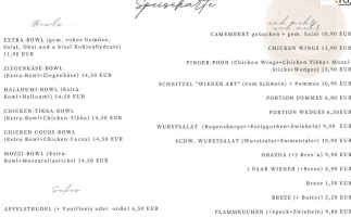 Café Bistro Extra Landhaus Gut Hub menu
