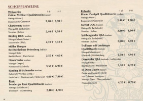 Happinger Hof Biergarten menu
