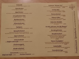 Gaststätte Döllinger Schoftlacher Biergarten menu