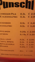 Gaststätte Punschi Gümpel Jürgen menu