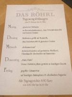 Gasthaus Das RÖhrl menu