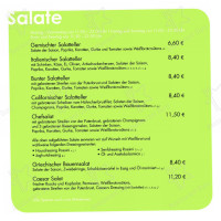 Rossini Bar Café Restaurant menu