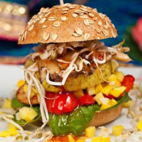 Bunte Burger Veganes Bio food