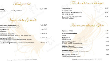Rothdauscher's menu