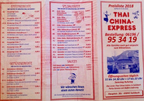 Van Thuy Dang Thai-china-express menu