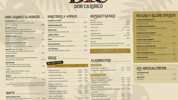 Don Caribico menu