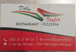 Pizzeria Dolce Italia menu