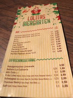 Lolita Bar menu