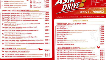 Asia-drive menu