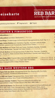 Red Barn Saloon Western-Restaurant & Cocktailbar menu