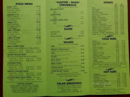 Scotty's Pizza menu