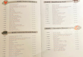 China-Restaurant Chopstick menu