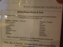 Waldeck menu