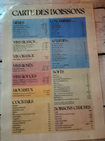 Les Arches menu