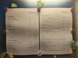 Restaurant Ochsen menu