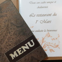 Restaurant du 1er Mars Sàrl menu