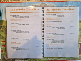 Restaurant le Chalet menu