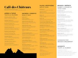 Cafe Des Chateaux menu