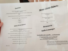 Auberge St-Hubert menu