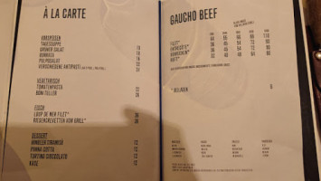 Restaurant Gaucho menu