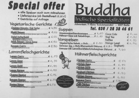 Buddha menu