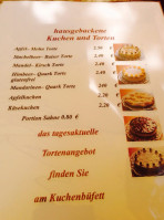 Cafe Küpper menu