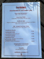 Geerlisburg menu