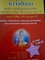 Indischer Heimservice menu