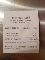 Xpresso Cafe menu