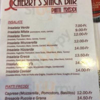 Cherry's Snack menu