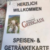 Geissgaedi menu