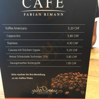 Fabian Rimann Chocolatier menu