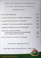 Unterer Wirt menu