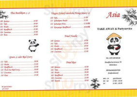 Asia Take Away Bern Wankdorf menu
