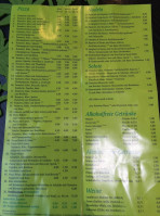 Pizzasgarten menu