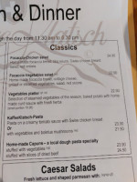 Kaffeeklatsch menu